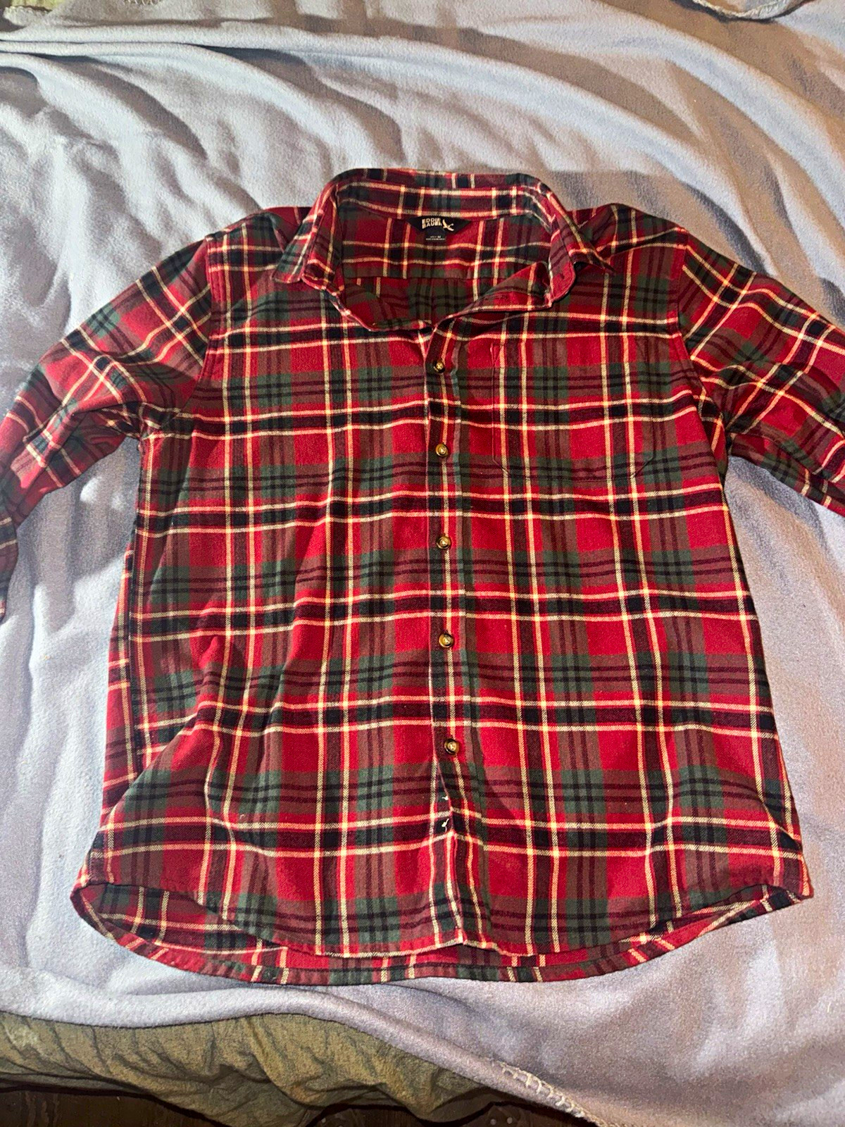 Eddie Bauer Flannel Shirt Mens Medium Red Green Plaid Button Up Long Sleeve Eddie Bauer Flannel Shirt Mens Medium Red Green Plaid Button Up Long Sleeve
