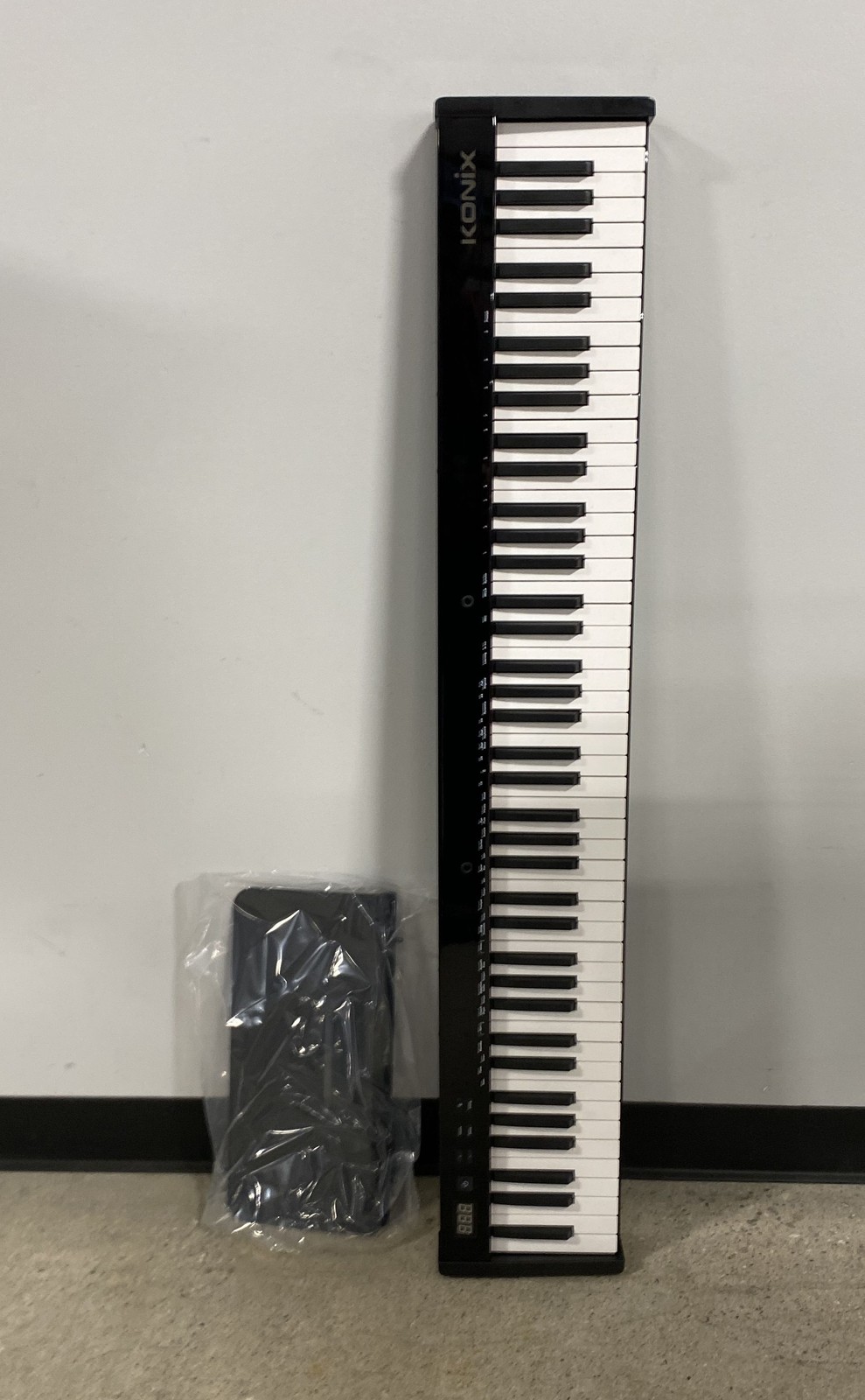KONIX 61-Key Digital Piano Portable Electronic Keyboard Black with Case