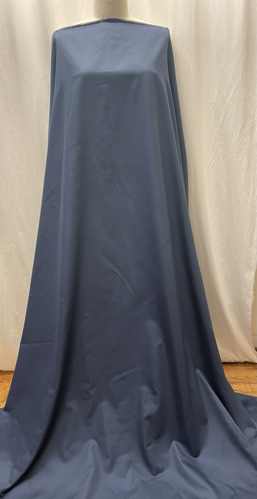 100% Pre-Shrunk Soft Hand Cotton Sateen Slate Steel Blue Fabric 2.75Yds 54