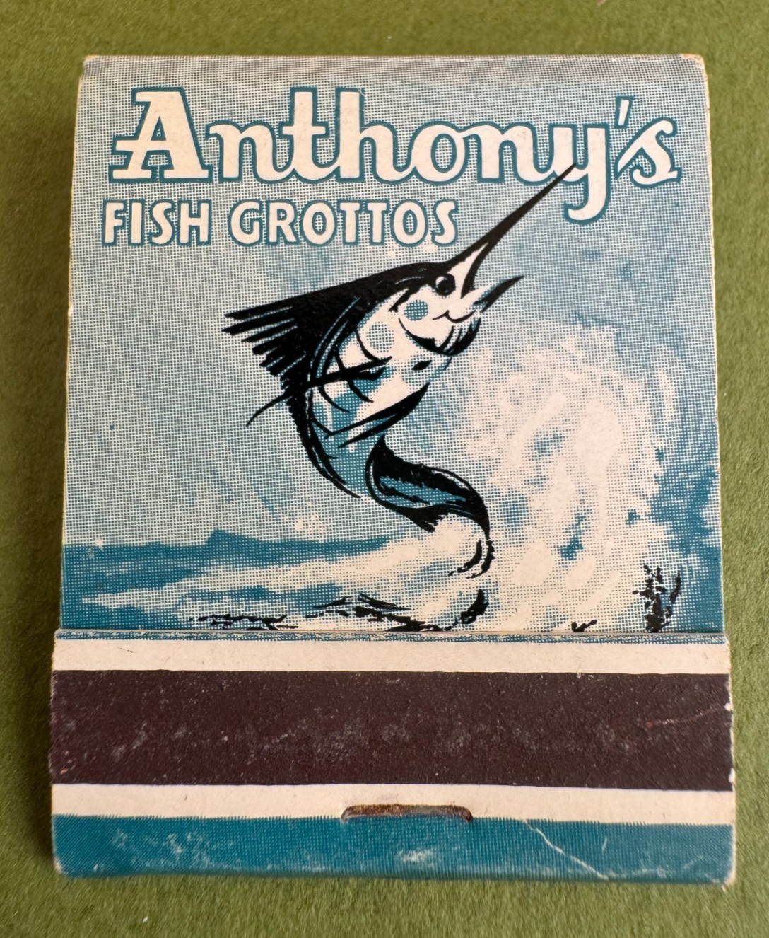 Anthony's Fish GrottosRestaurant, SoCal Restaurants Gorgeous Matchbook, Vintage Anthony's Fish GrottosRestaurant, SoCal Restaurants Gorgeous Matchbook, Vintage