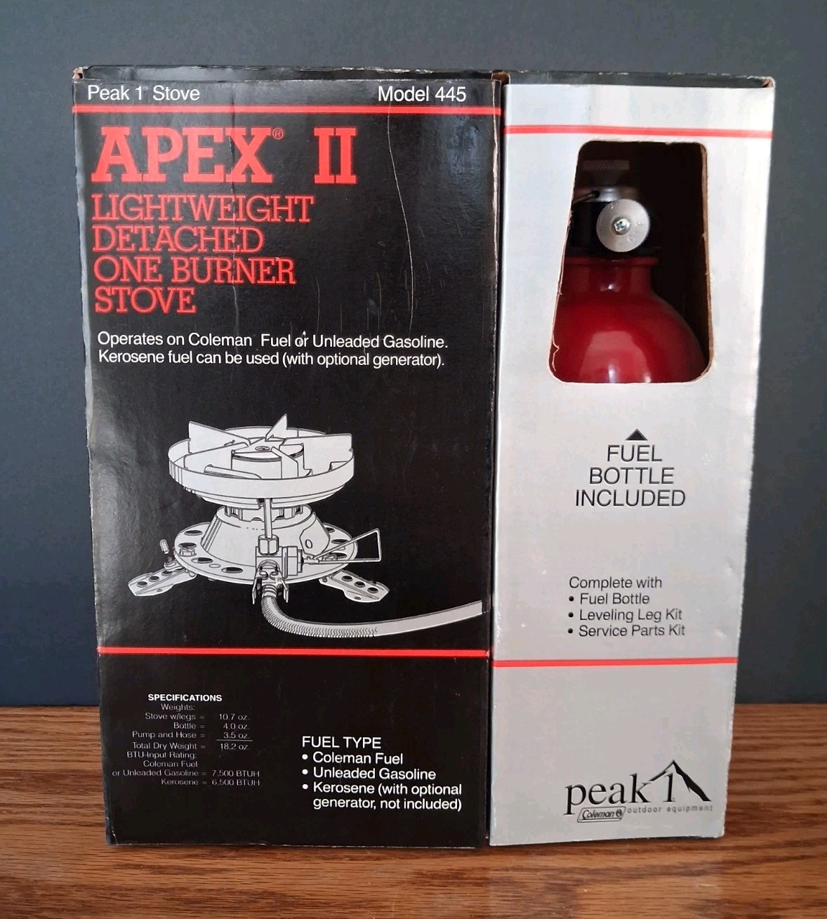 Vintage Peak 1 APEX II Backpacking Camp Stove Model 445 New Vintage Peak 1 APEX II Backpacking Camp Stove Model 445 New