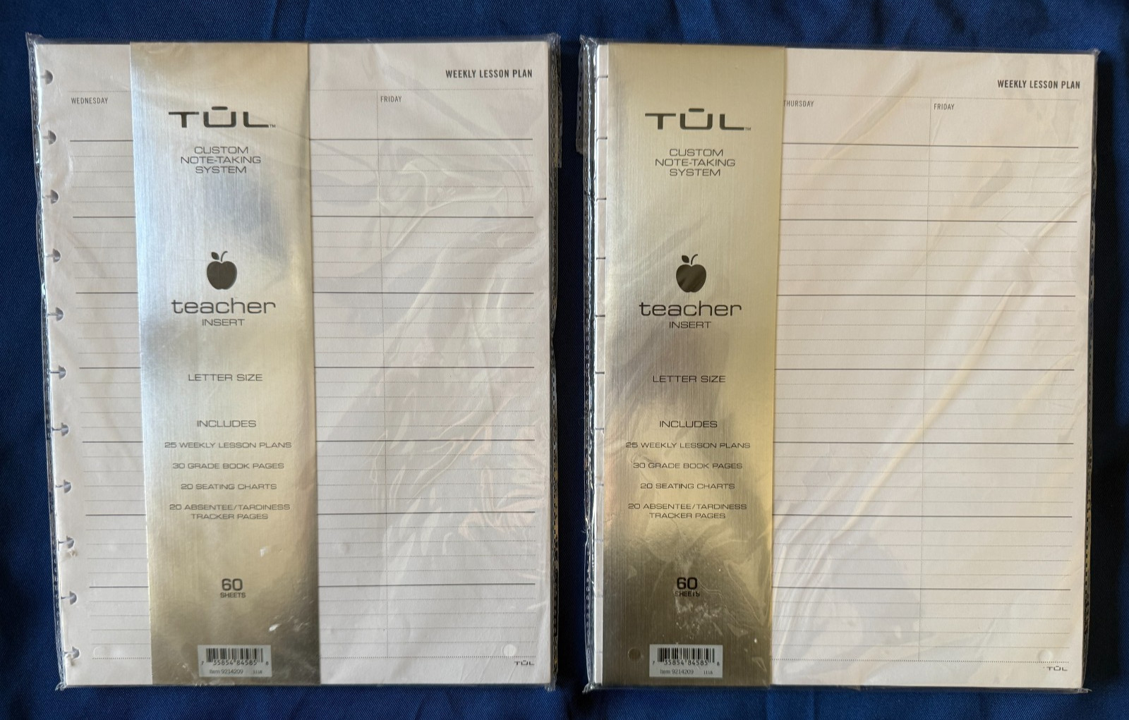 TUL NOTE TAKING SYSTEM TEACHER INSERTS.  60 SHEETS X 2 PACKS.  NEW
