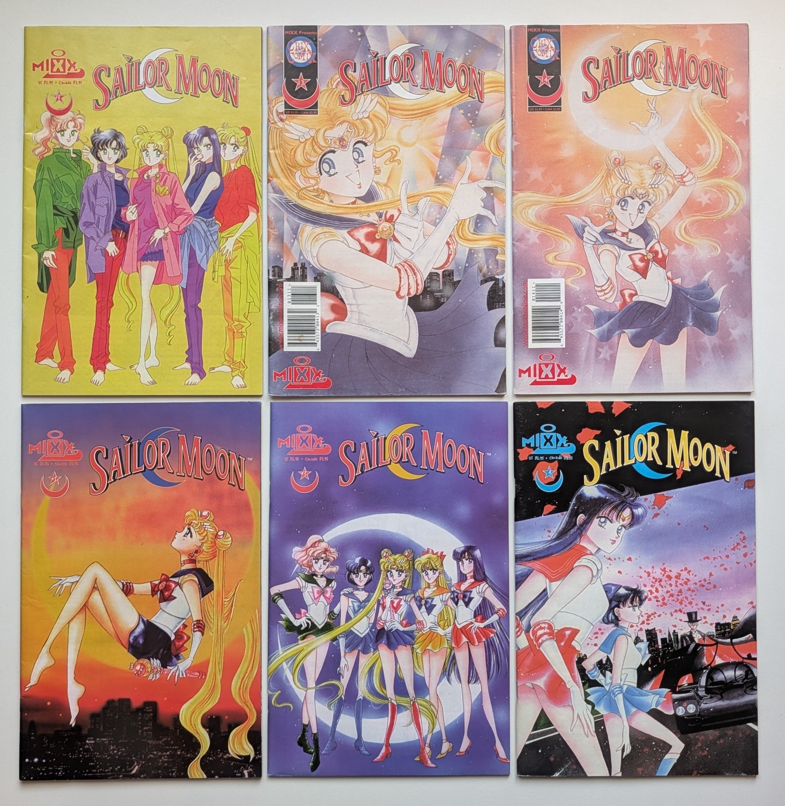 1998 Sailor Moon Comics 2, 3, 4, 8, 13 & 14 Lot of 6 All 1st Prints Mixx & Chix