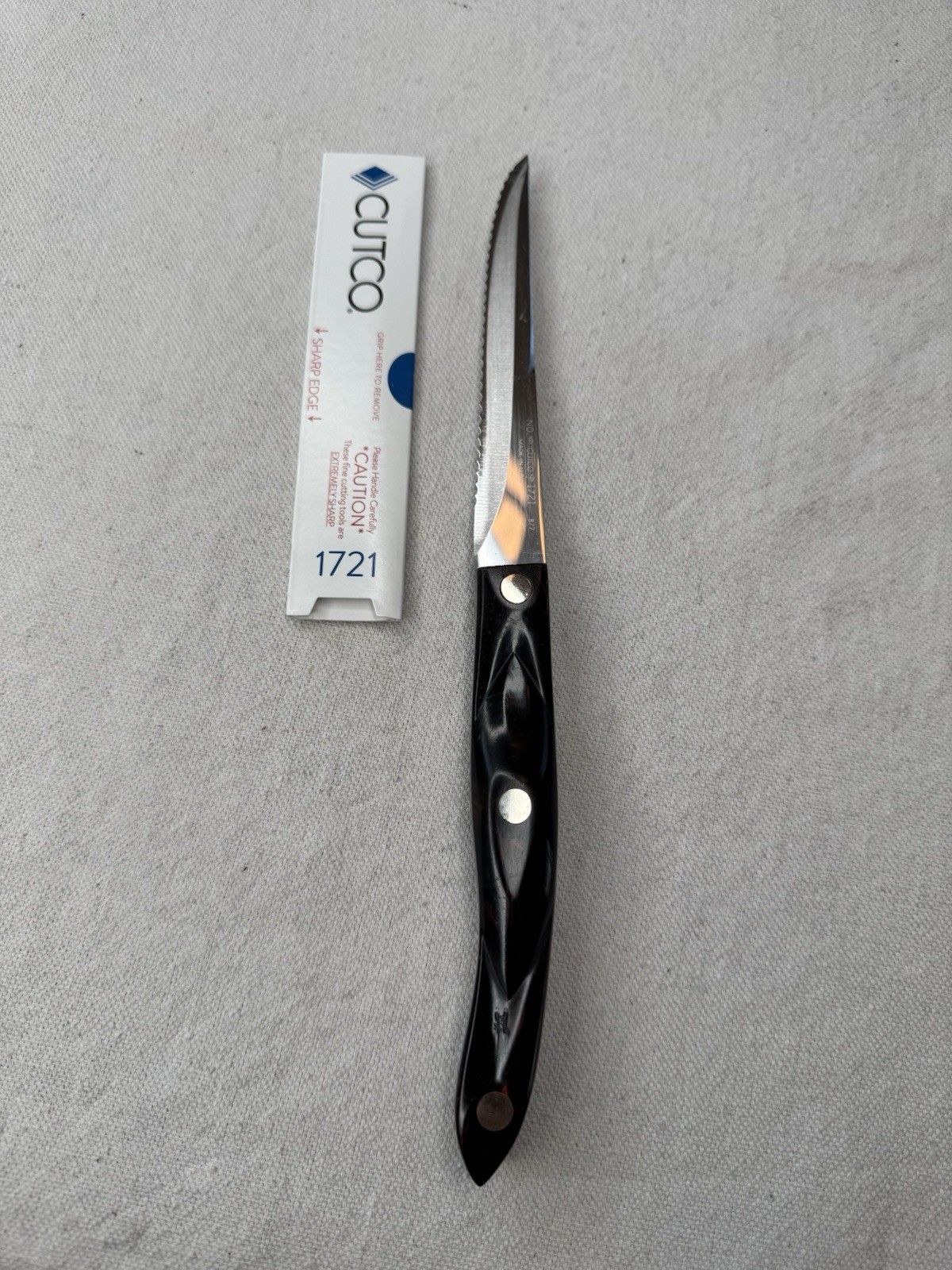 Cutco 1721 Trimmer Utility Knife 4 5/8” Double D Edge Freshly Factory Serviced