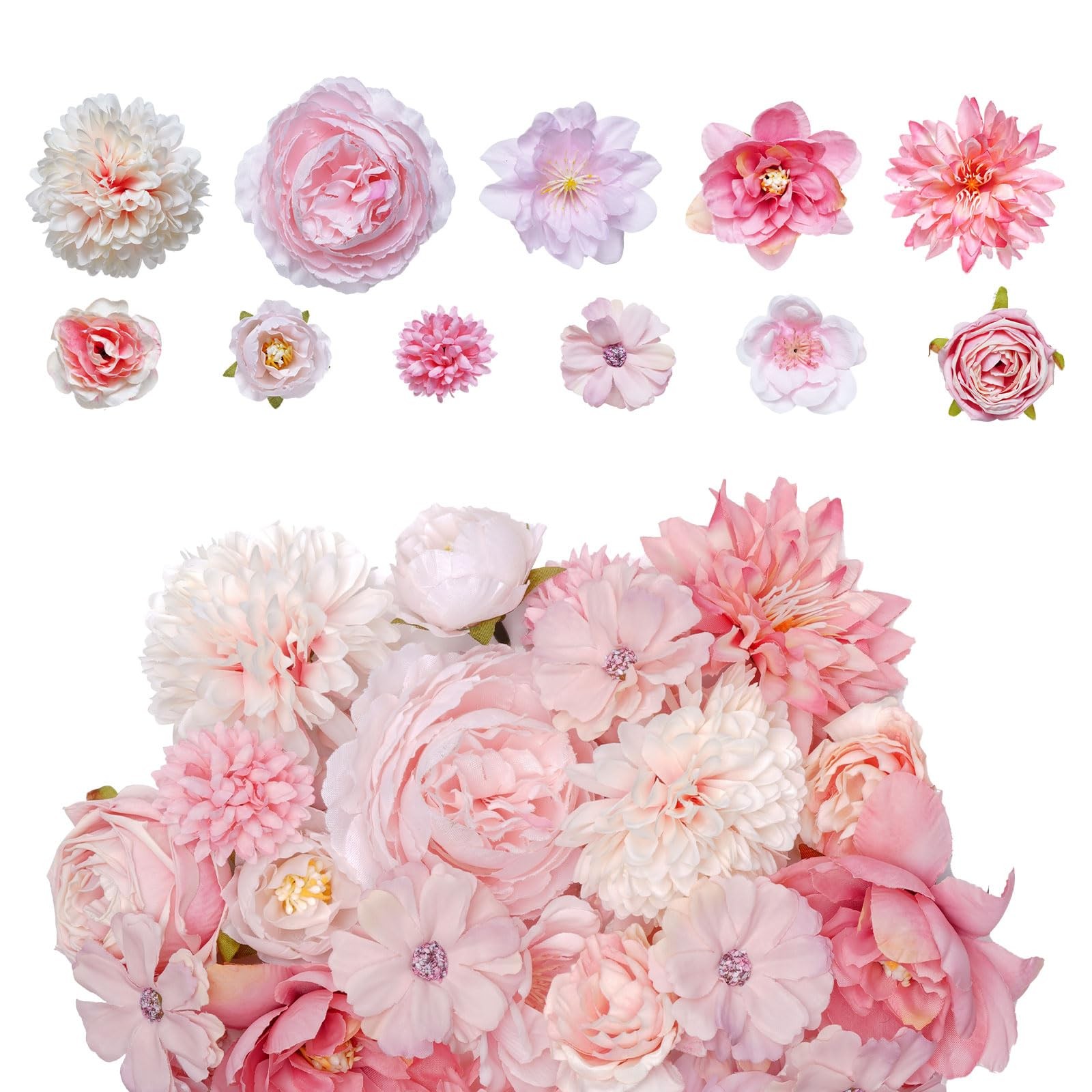 27 Pcs Faux Flowers Small Silk Artificial Flower for DIY Multicolor Flowers Craf 27 Pcs Faux Flowers Small Silk Artificial Flower for DIY Multicolor Flowers Craf