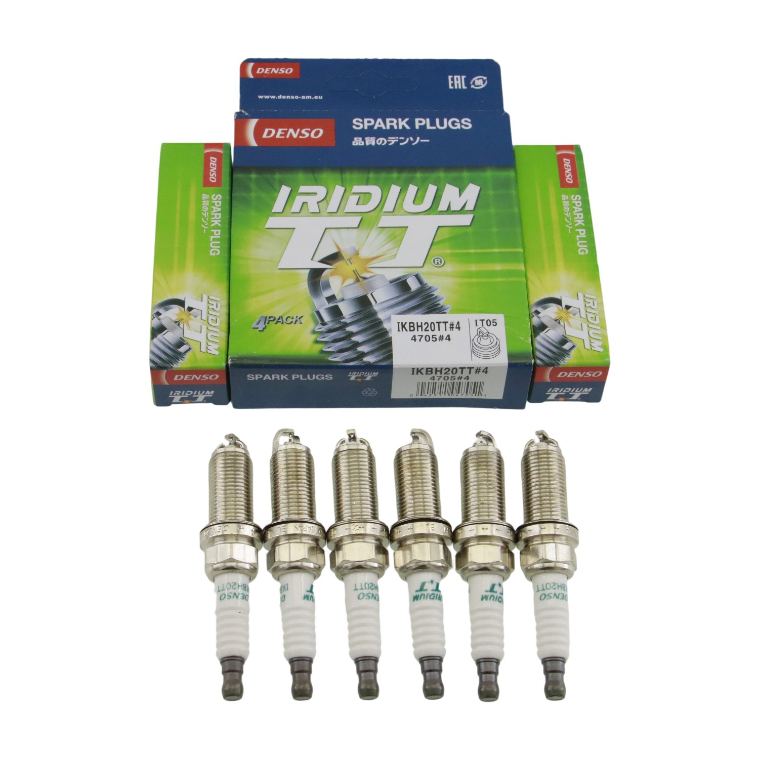 6PCS DENSO 4705 Iridium TT Spark Plugs for IKBH20TT 90919-01279 90919-01263 OEM