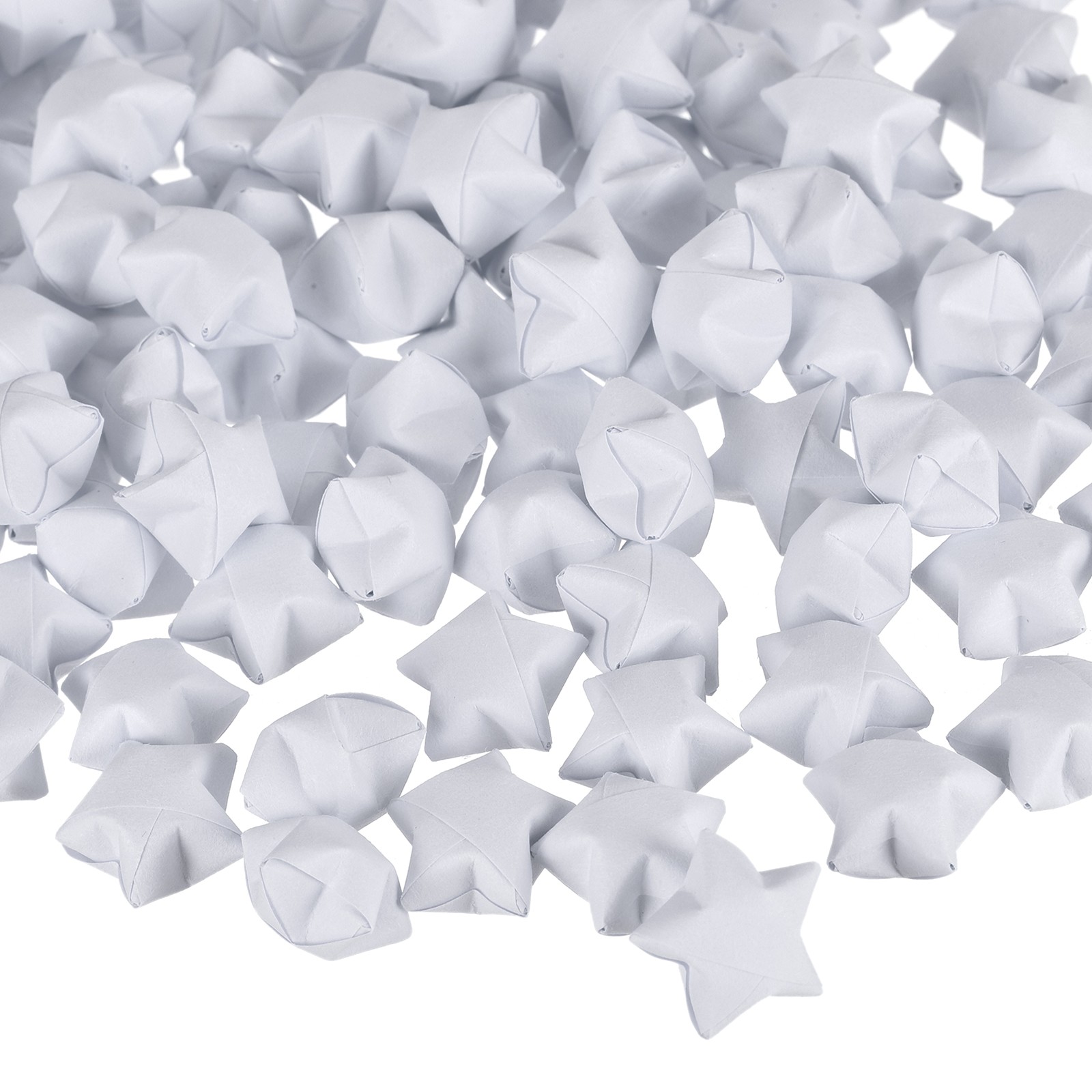 136pcs Pre-made Origami Lucky Stars Paper Wishing Star Pure White 136pcs Pre-made Origami Lucky Stars Paper Wishing Star Pure White