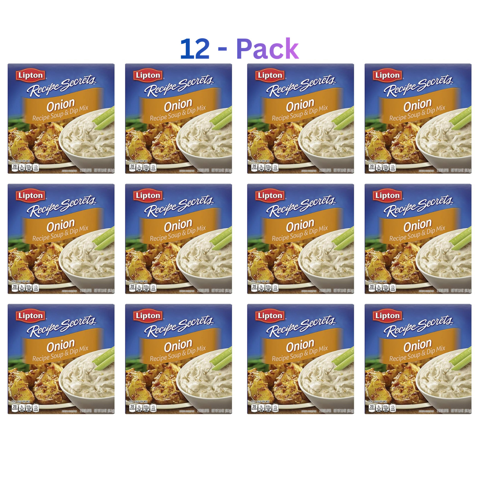 Lipton Recipe Secrets Soup and Dip Mix Onion Great 2 oz (Pack of 12) | Lipton Recipe Secrets Soup and Dip Mix Onion Great 2 oz (Pack of 12) |