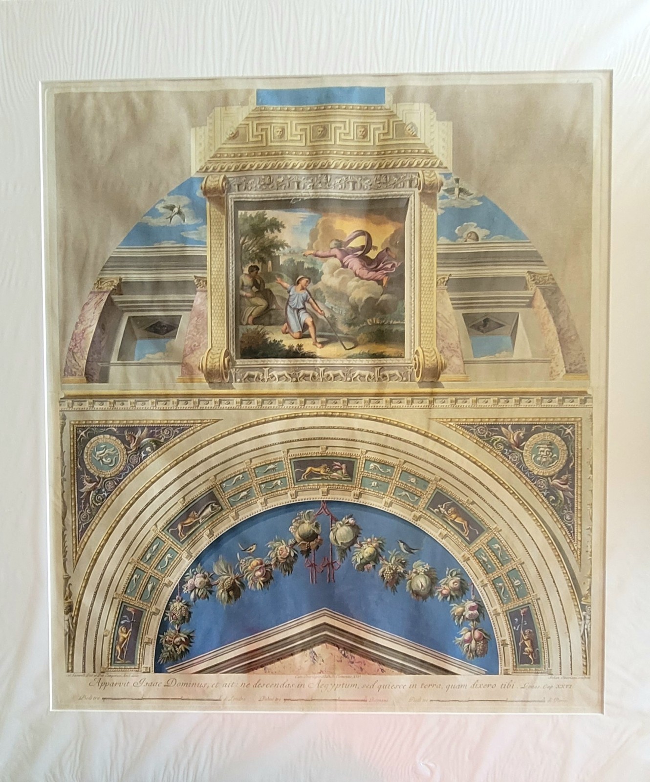 Antique Raphael Vatican Loggia Engravings Set of 3 Ottaviani Plates #V, #IX, #XI