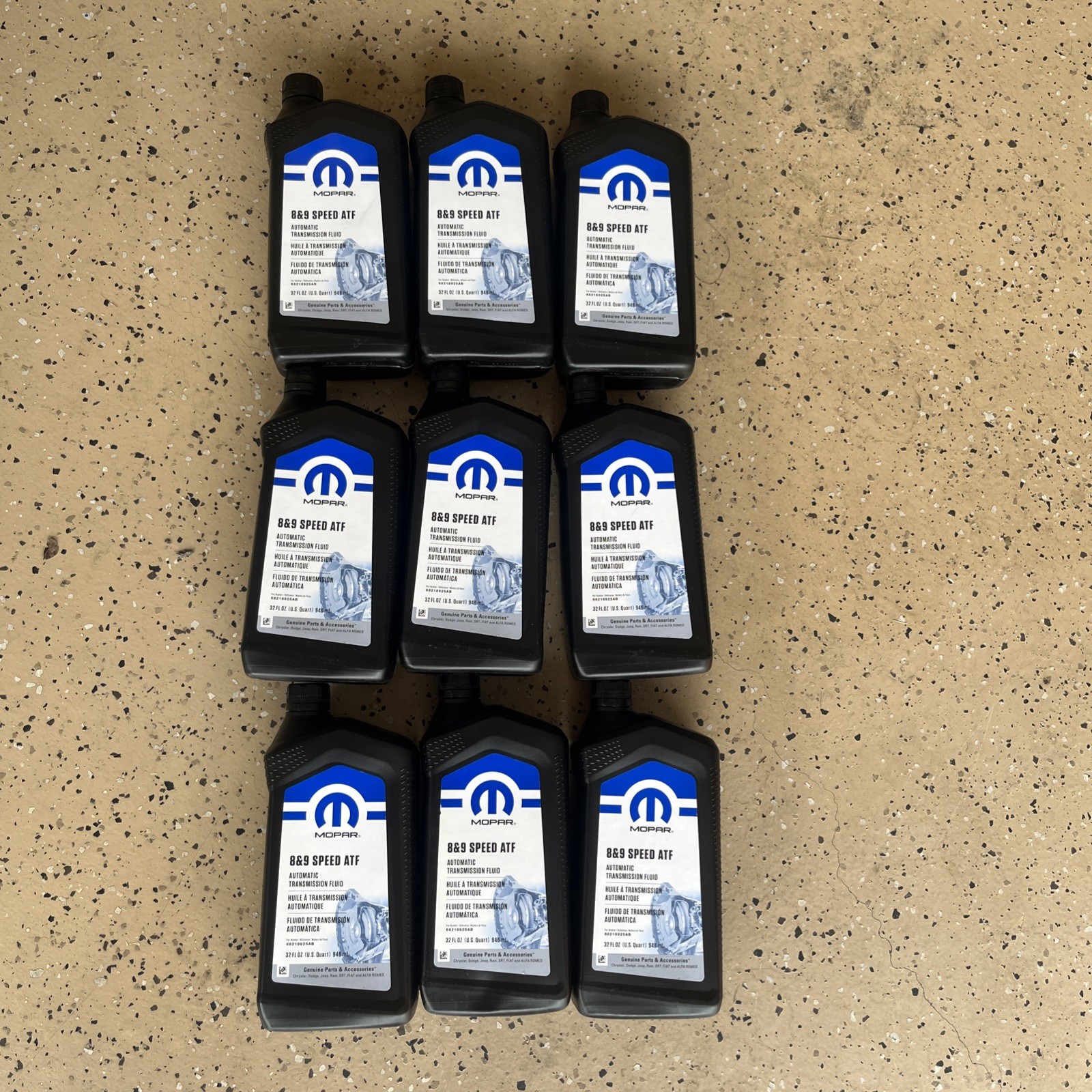 9x Case OEM Mopar 68218925AB 8 & 9 Speed Automatic Transmission Fluid ATF New 9x Case OEM Mopar 68218925AB 8 & 9 Speed Automatic Transmission Fluid ATF New