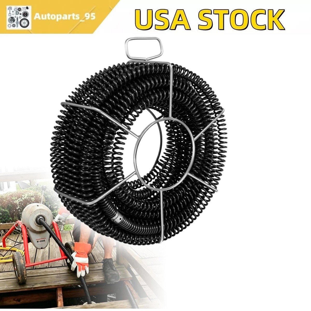 61630 A-62 Drain Cleaning Cable Kit 75FT for Ridgid Sectional Drain Cleaner