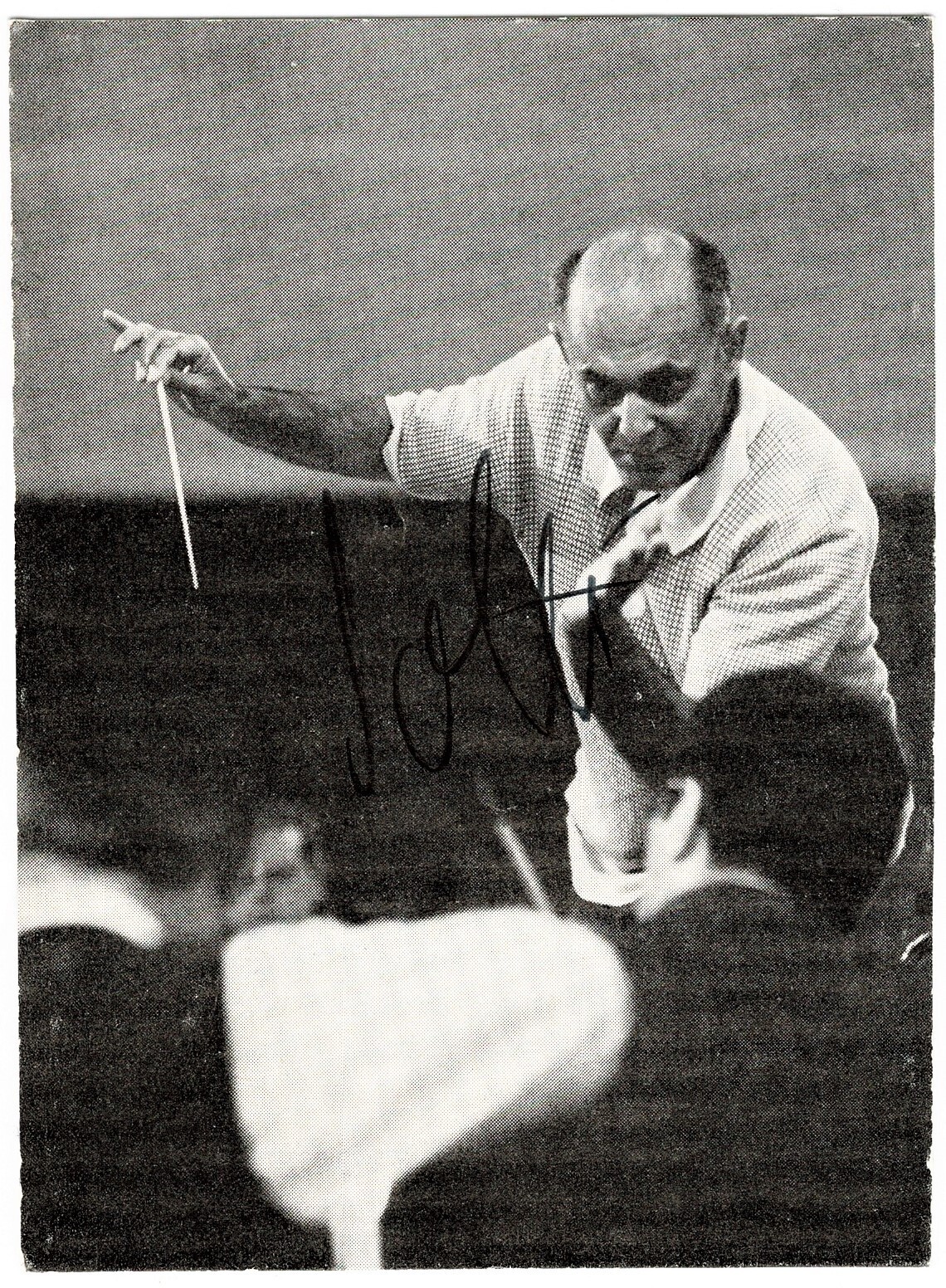 Sir Georg Solti Autograph on Small Print. CoA