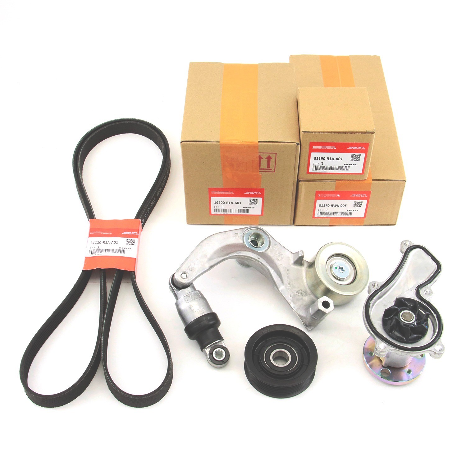 19200R1A-A01 4Pcs Water Pump With Belt OEM For Honda Civic 1.8L 12-15 W/ A/C REF 19200R1A-A01 4Pcs Water Pump With Belt OEM For Honda Civic 1.8L 12-15 W/ A/C REF