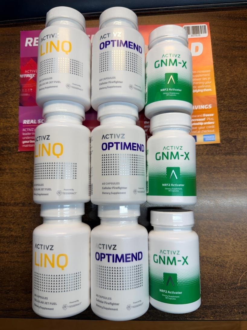 Authentic ACTIVZ TRIFECTA 9 bottles set, 3 LINQ + 3 GNMX + 3 OPTIMEND EXP 2027 Authentic ACTIVZ TRIFECTA 9 bottles set, 3 LINQ + 3 GNMX + 3 OPTIMEND EXP 2027