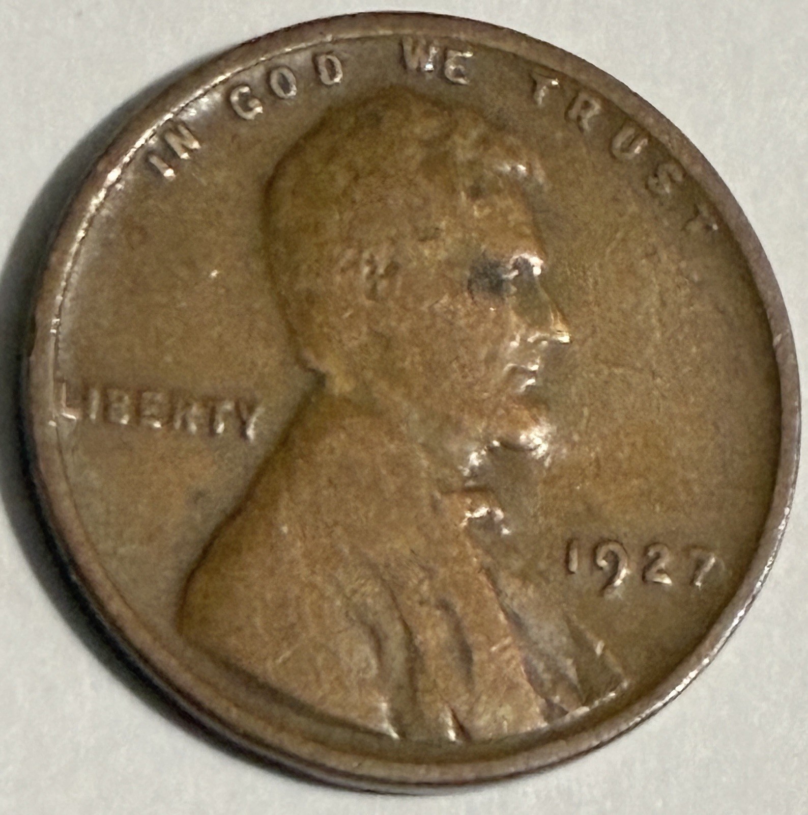 1927 Philadelphia Lincoln Wheat Cent Penny BN3491 1927 Philadelphia Lincoln Wheat Cent Penny BN3491