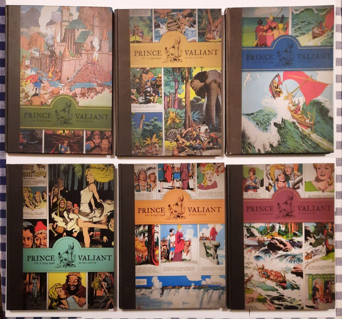 FANTAGRAPHICS PRINCE VALIANT LOT OF 6 VOL 2 3 4 5 6 7 HAL FOSTER HARDBACK BOOKS FANTAGRAPHICS PRINCE VALIANT LOT OF 6 VOL 2 3 4 5 6 7 HAL FOSTER HARDBACK BOOKS