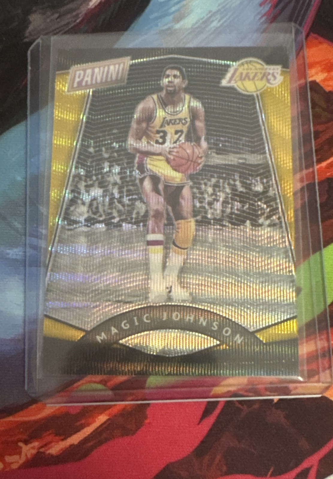 2017 Panini National Convention -Vip Prizm Magic Johnson #48 Gold Wave Prizm /15
