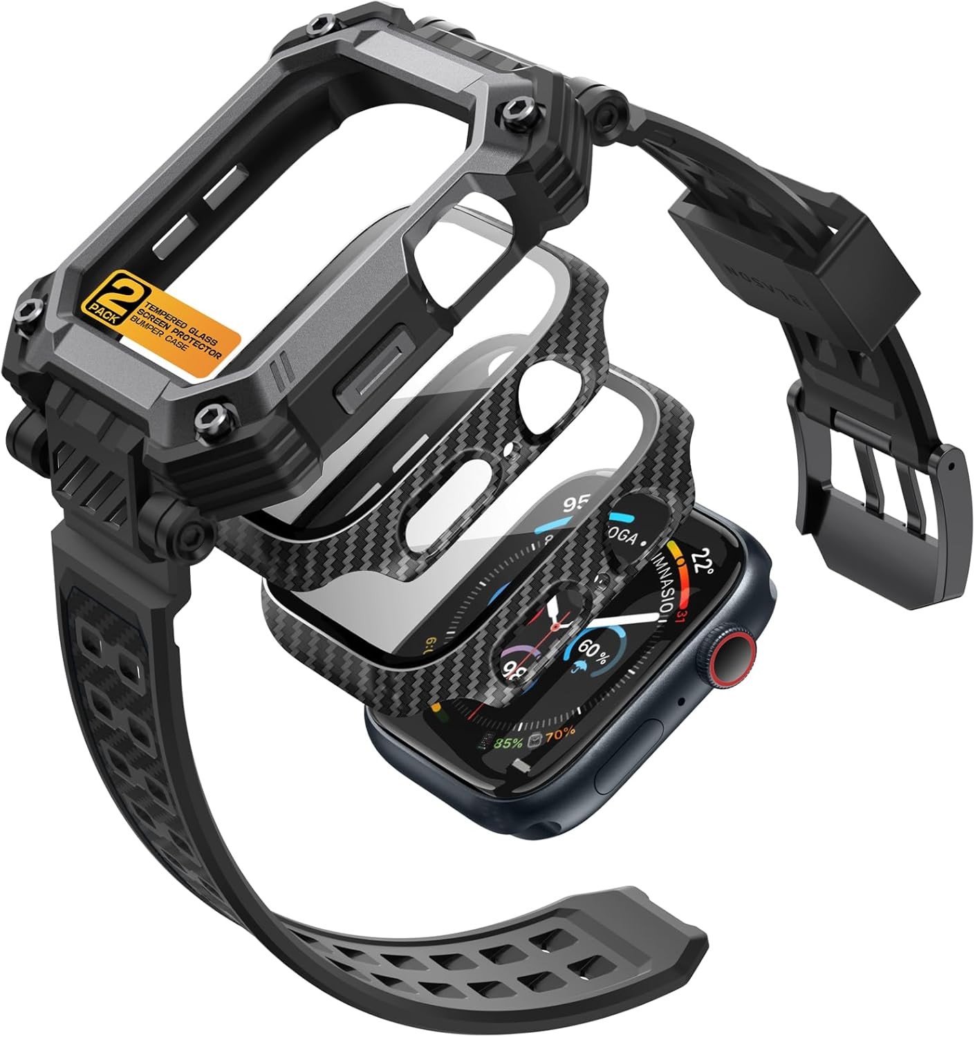 i-Blason for Apple Watch 11 46mm Case with Band Multi-use + Tempered Glass Cover i-Blason for Apple Watch 11 46mm Case with Band Multi-use + Tempered Glass Cover