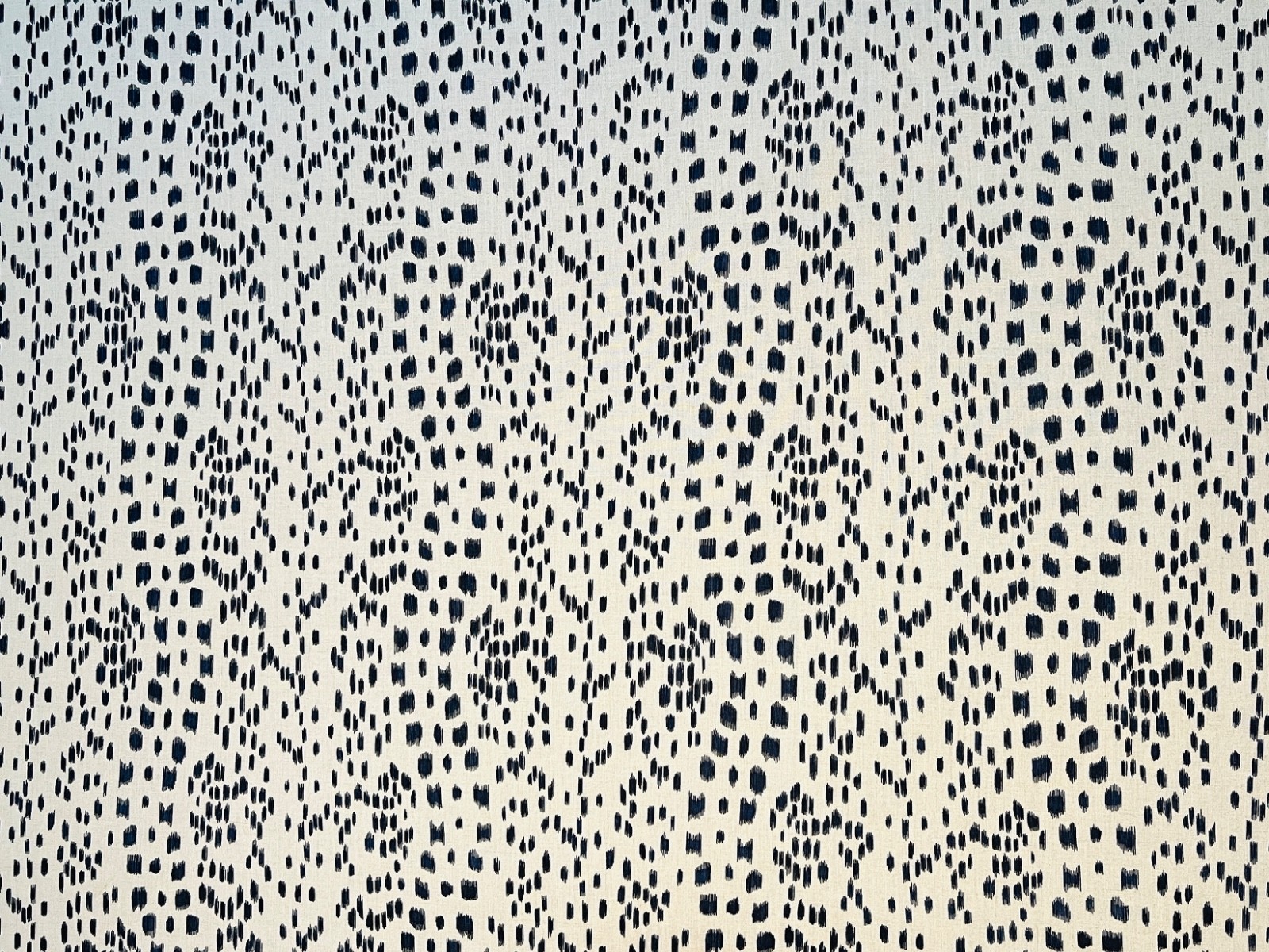 Brunschwig & Fils LES TOUCHES Navy Blue Stripe Spot Drapery Upholstery Fabric