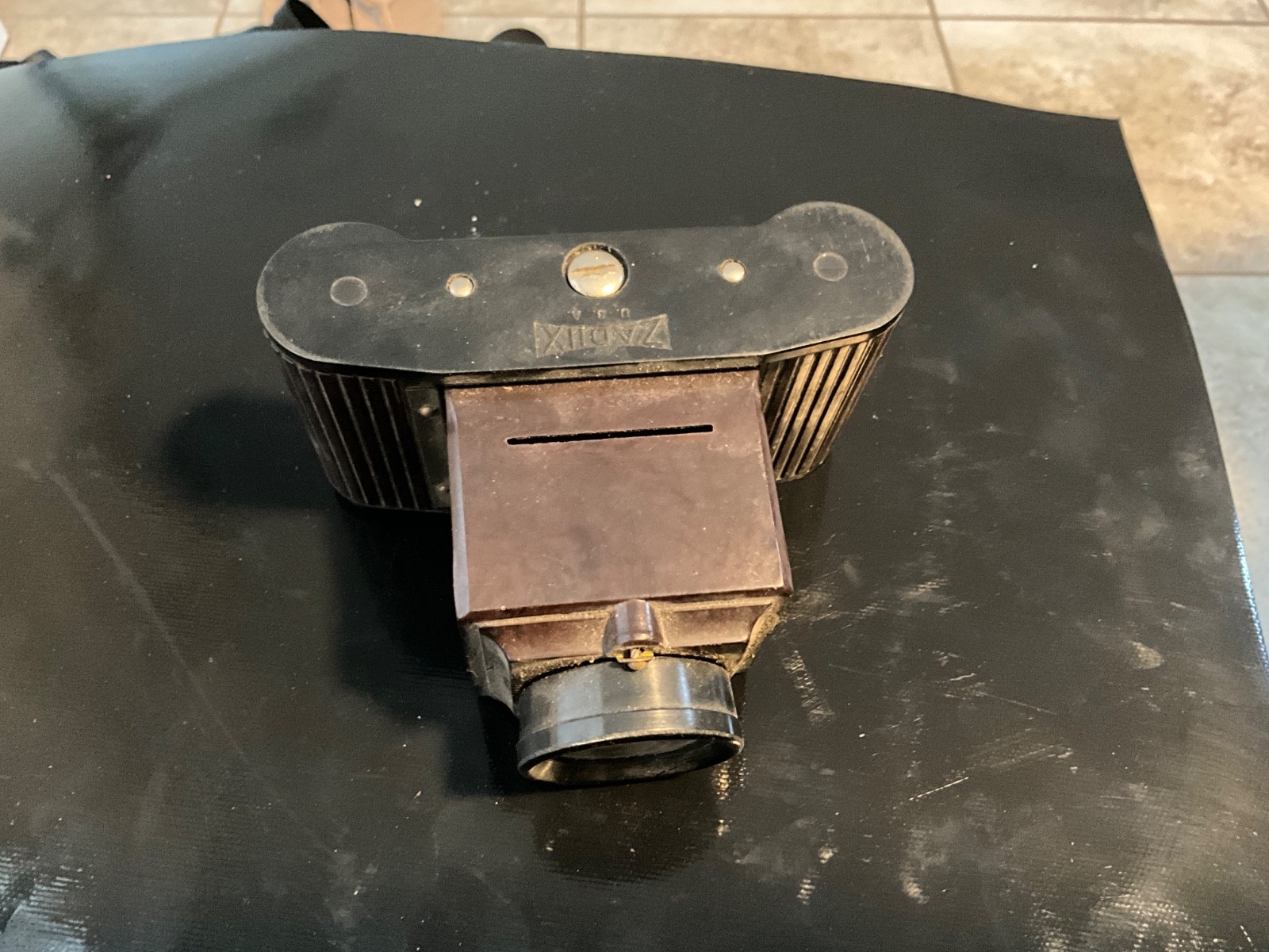 Vintage Adix Bakelite Filmstrip Slide Viewer Art Deco Faux Wood Photography