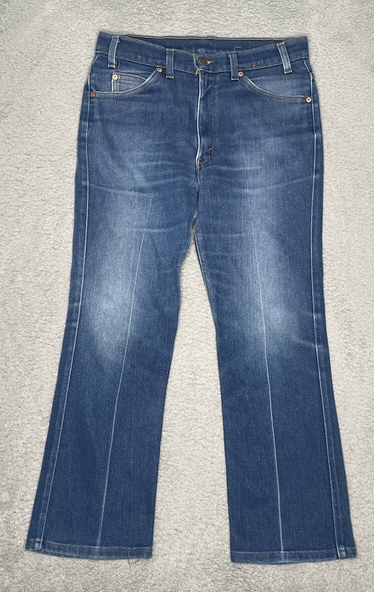 Vintage Levis Jeans Mens 34x30 Straight Leg Blue Denim Orange Tab Made In USA