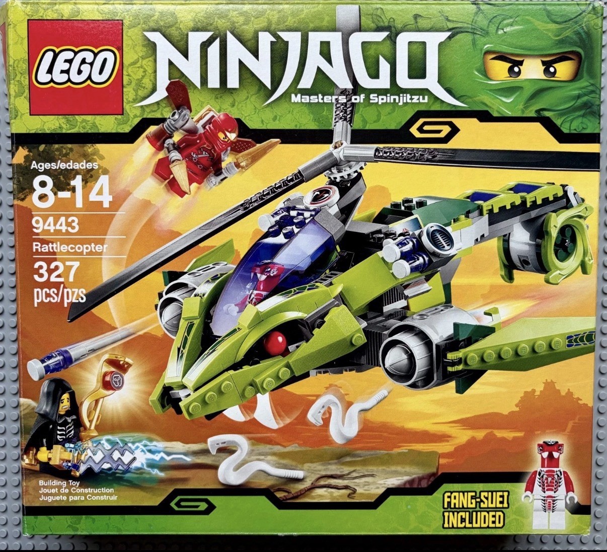 LEGO Ninjago 9443: Rattlecopter – 100% complete with box and manual, 327 pcs LEGO Ninjago 9443: Rattlecopter – 100% complete with box and manual, 327 pcs