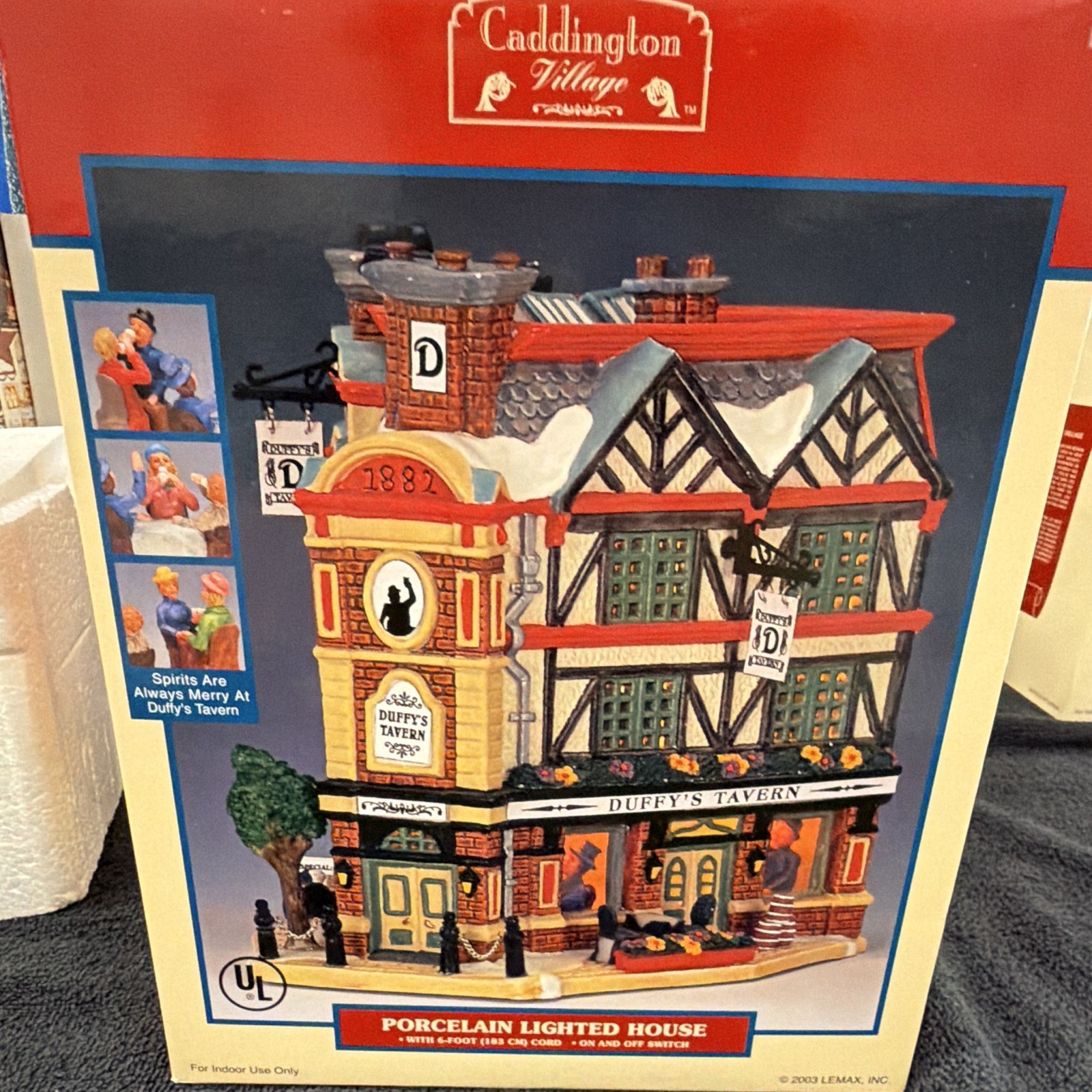 Lemax Duffy Tavern Porcelain Christmas Village House Lighted Building Lemax Duffy Tavern Porcelain Christmas Village House Lighted Building