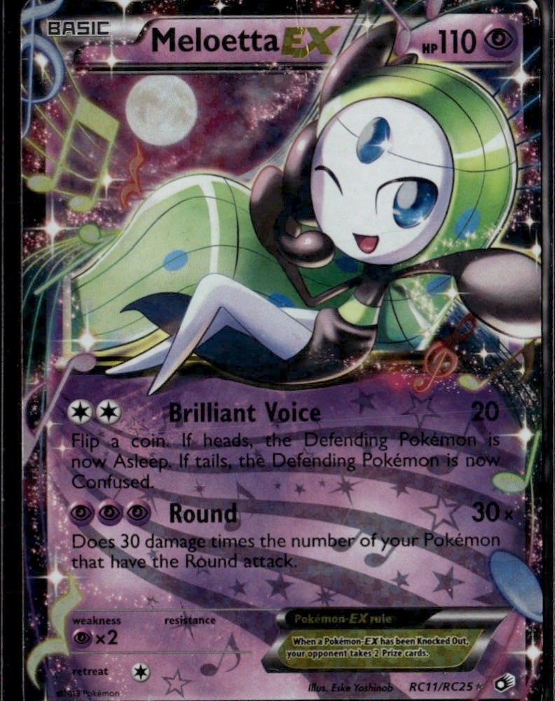 Meloetta EX Ultra Rare Legendary Treasures Radiant Collection RC11/RC25 Holo Pok