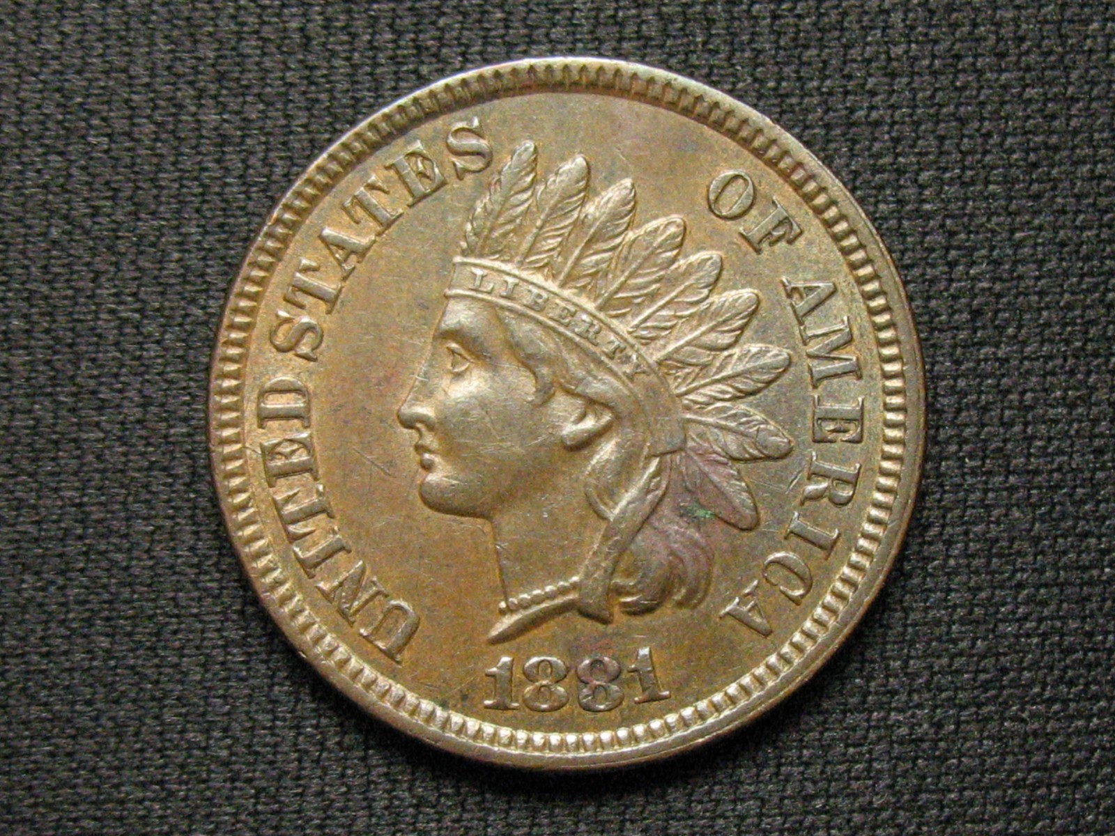 OLD COPPER COIN AU 1881 INDIAN HEAD CENT PENNY FULL LIBERTY & DIAMONDS LOT 2 OLD COPPER COIN AU 1881 INDIAN HEAD CENT PENNY FULL LIBERTY & DIAMONDS LOT 2
