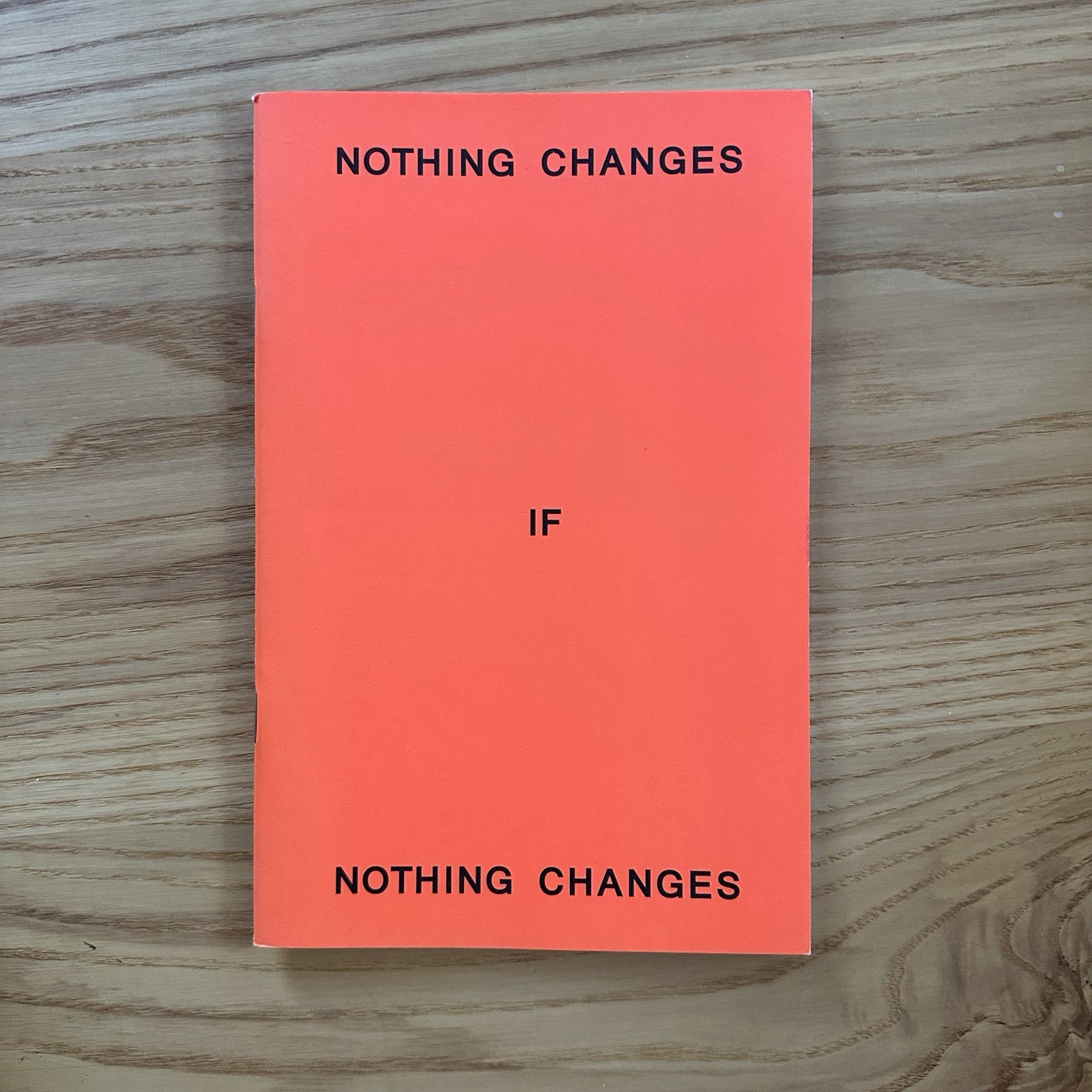 Ed Panar “Nothing Changes If Nothing Changes” Zine Ed Panar “Nothing Changes If Nothing Changes” Zine