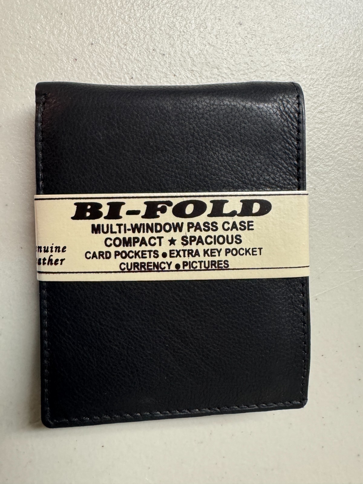 Leather Wallet Men\'s - Black - Bi Fold Wallet