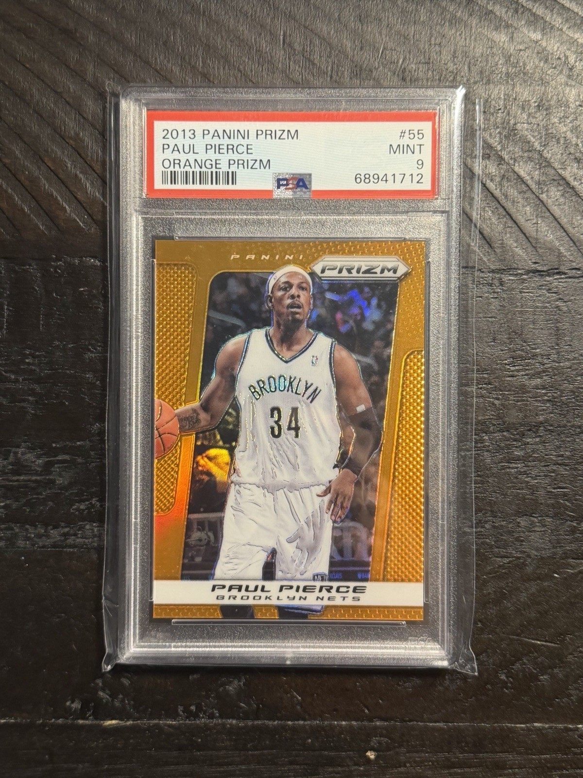 2013-14 Panini Prizm Paul Pierce #55 Orange Prizm /60 PSA 9 Nets 2013-14 Panini Prizm Paul Pierce #55 Orange Prizm /60 PSA 9 Nets