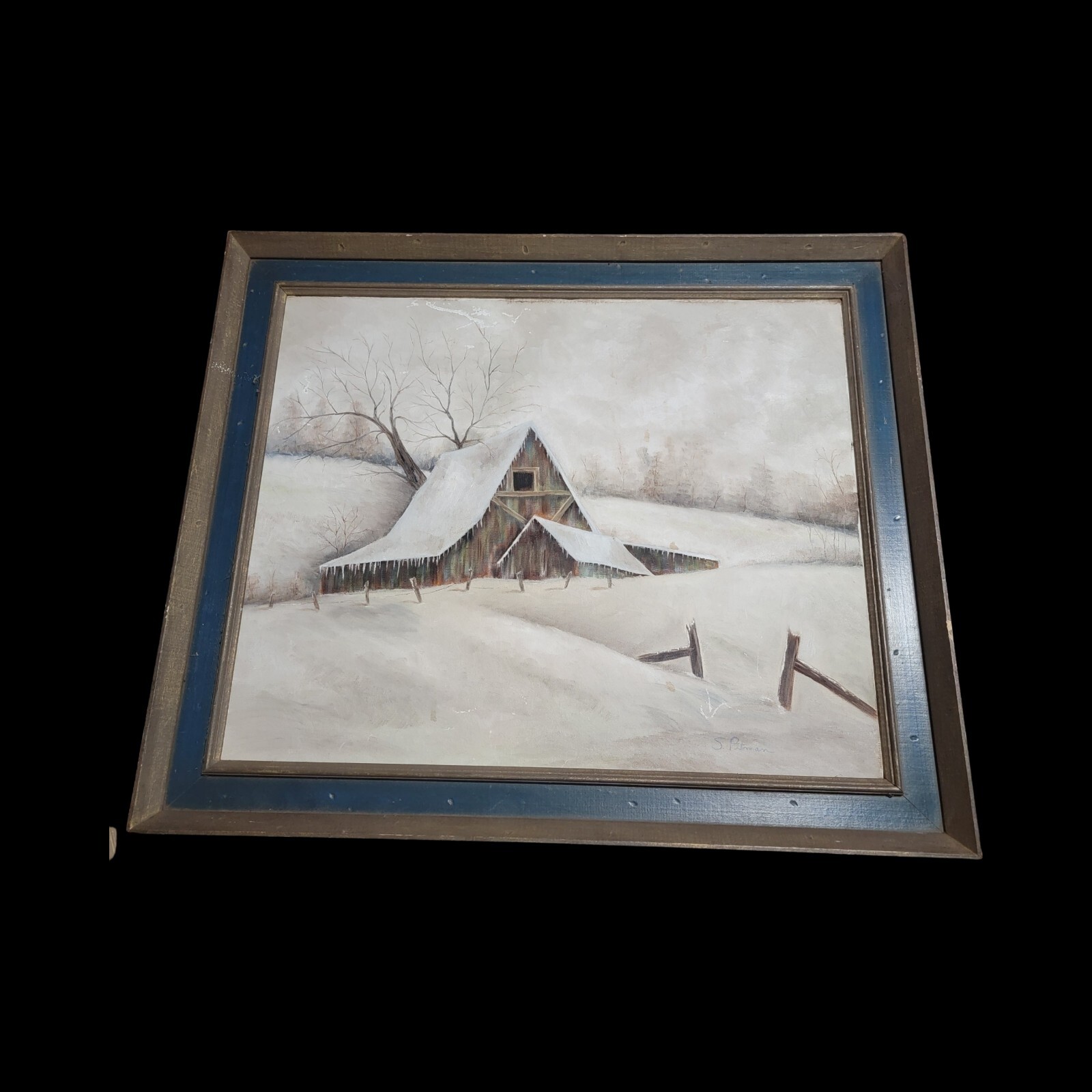 American/Estimate 1980. Extremely good work. American Farm. Barn, Americana Art American/Estimate 1980. Extremely good work. American Farm. Barn, Americana Art