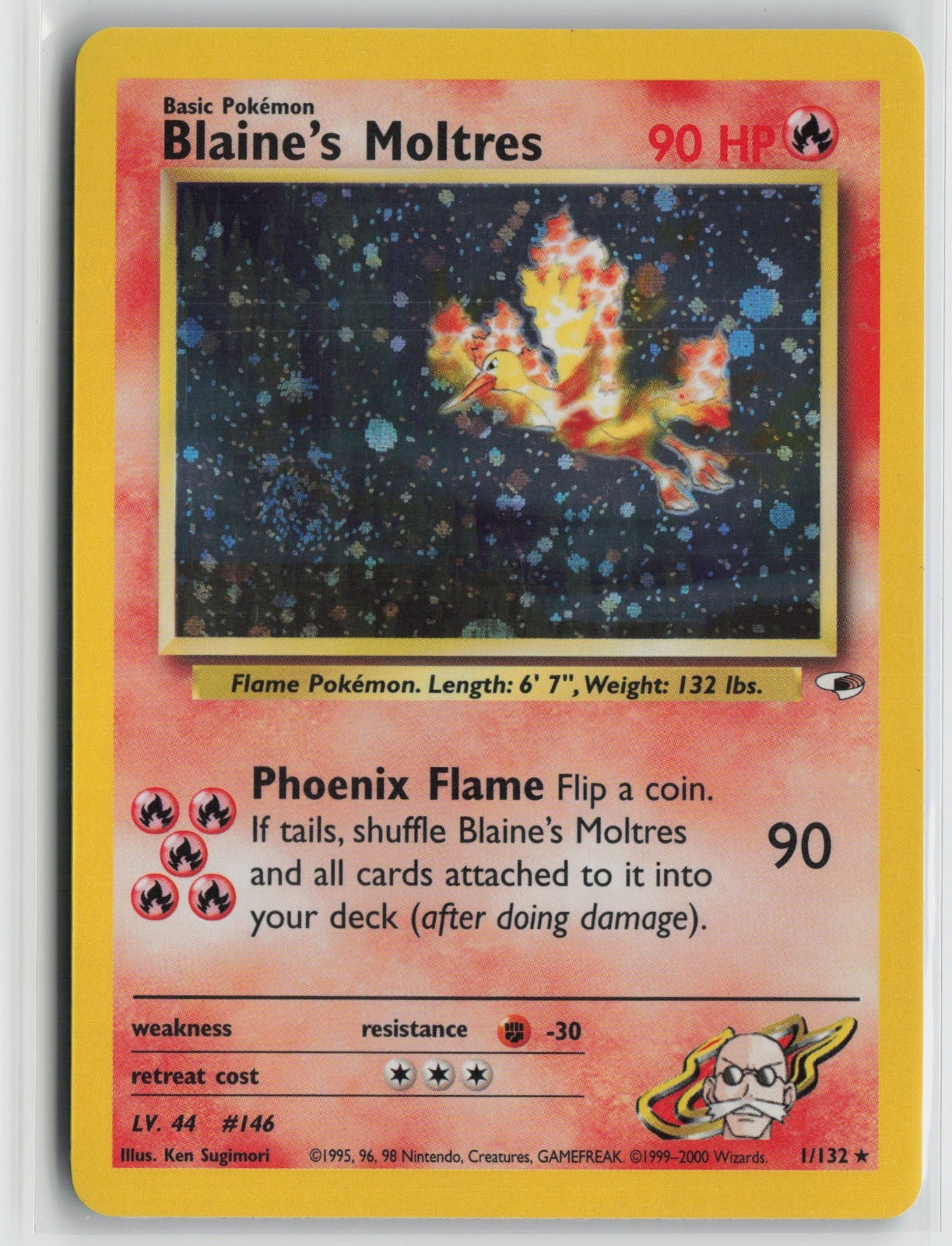 Blaine's Moltres Holo Rare Unlimited G1 001/132 NM - SWIRL Blaine's Moltres Holo Rare Unlimited G1 001/132 NM - SWIRL