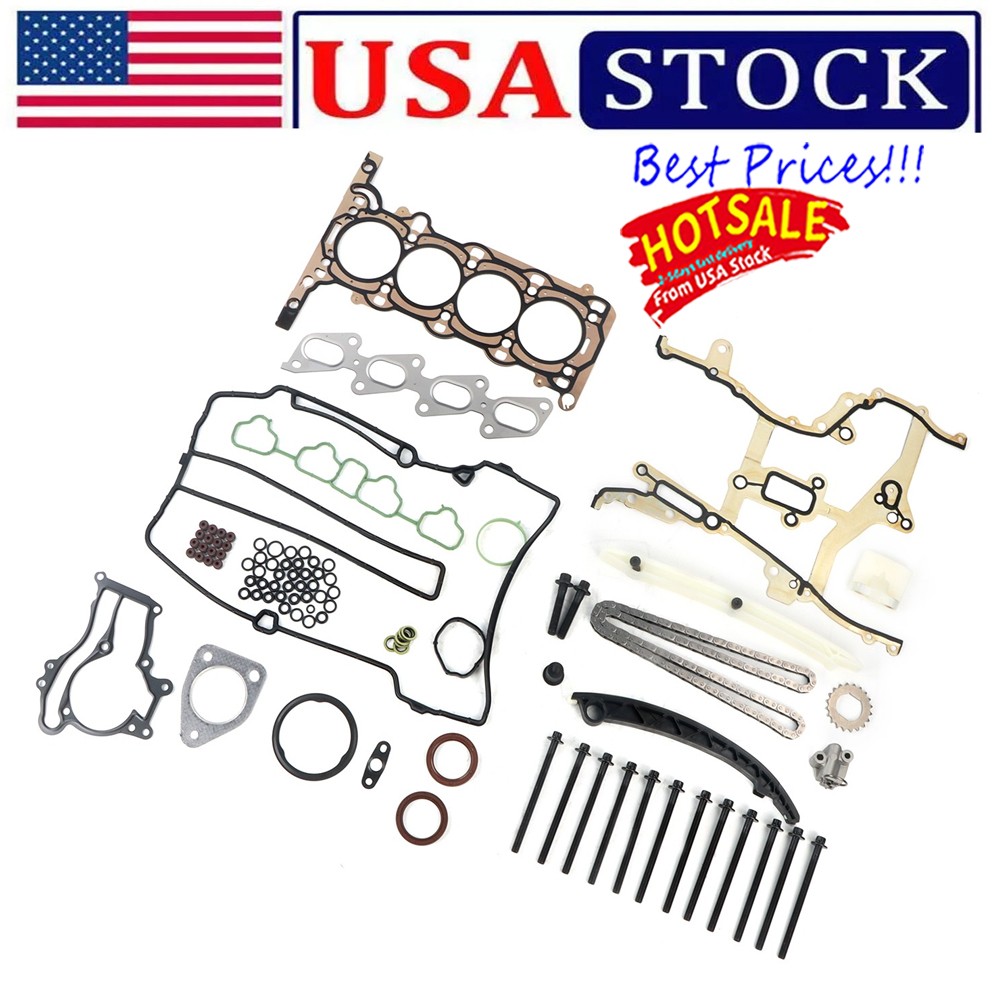 For 2011-15 Chevrolet Cruze 1.4L Turbo Head Gasket Bolts Set & Timing Chain Kits