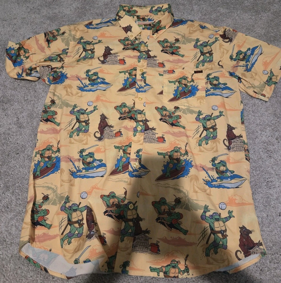RSVLTS TMNT Cowabunga Covers KUNUFLEX Shirt XL Teenage Mutant Ninja Turtles Men RSVLTS TMNT Cowabunga Covers KUNUFLEX Shirt XL Teenage Mutant Ninja Turtles Men