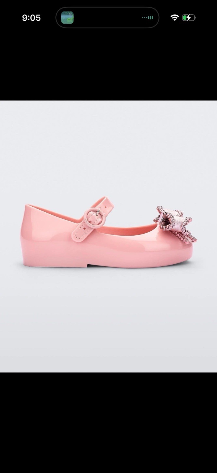 Mini Melissa Mini Sweet Love Pink/Metallic Pink Bow Mary Jane Flats Girls Sz 10 Mini Melissa Mini Sweet Love Pink/Metallic Pink Bow Mary Jane Flats Girls Sz 10
