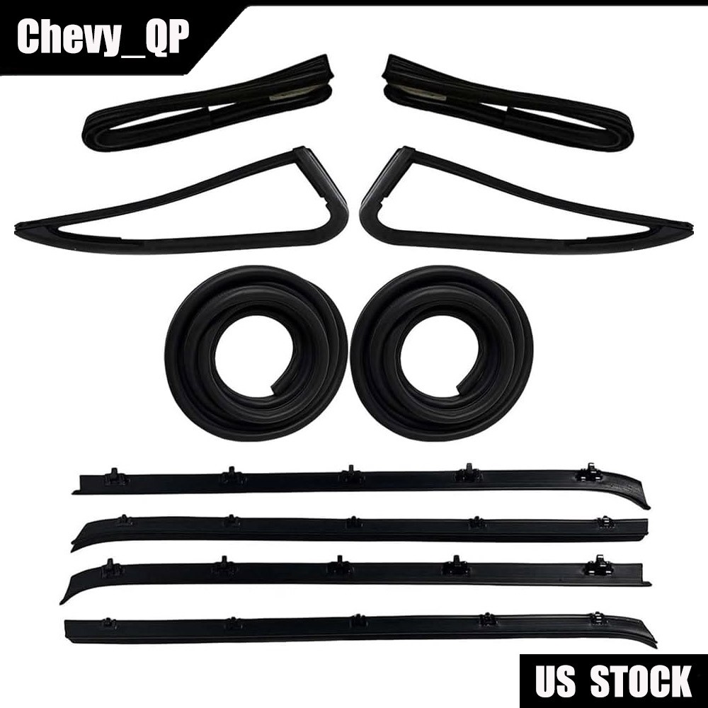 Complete Door Window Weatherstrip Seals Set Kit Fits 1984-1991 Chevy GMC C10 K10