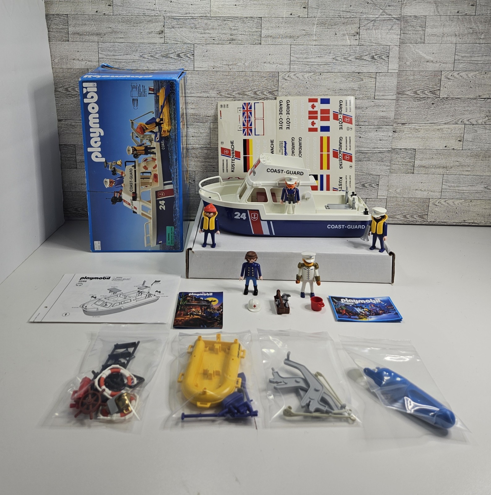 Vintage Playmobil System 3599 Coast Guard Boat (READ)