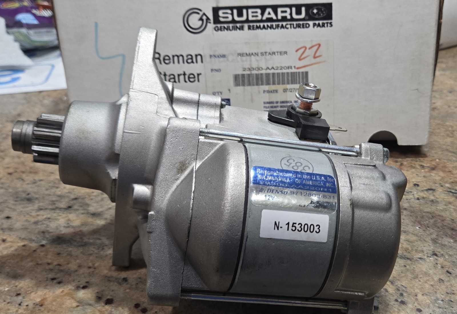 Genuine Subaru Starter 23300AA220R1 Genuine Subaru Starter 23300AA220R1
