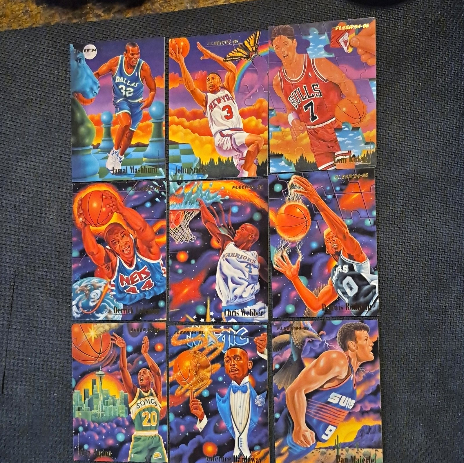 Fleer 1994-95 Fleer NBA Basketball Trading Card Lot (9) Webber Mashburn Fleer 1994-95 Fleer NBA Basketball Trading Card Lot (9) Webber Mashburn