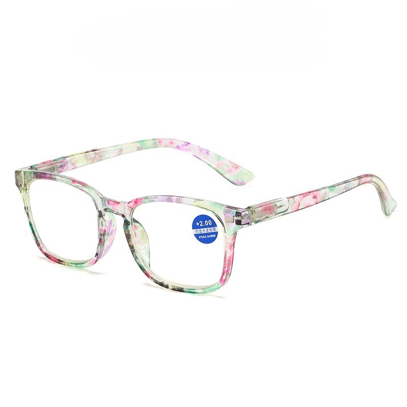 2Pairs Women Fashion Full-Rim Computer Eyeglasses Stylish Floral Reading Glasses