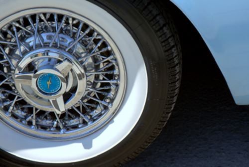 14'' Tire Side White wall Tire Insert Topper Rubber Tire Ring Set of 4 Pcs