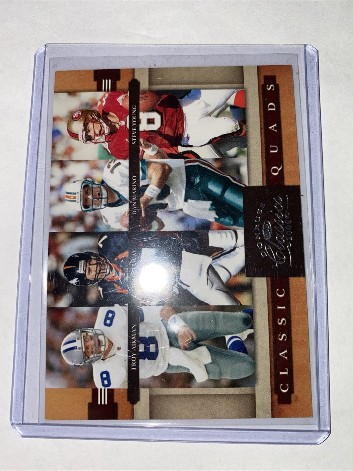 2008 Donruss Classics #CQ-8 Troy Aikman, John Elway, Dan Marino, Steve /1000