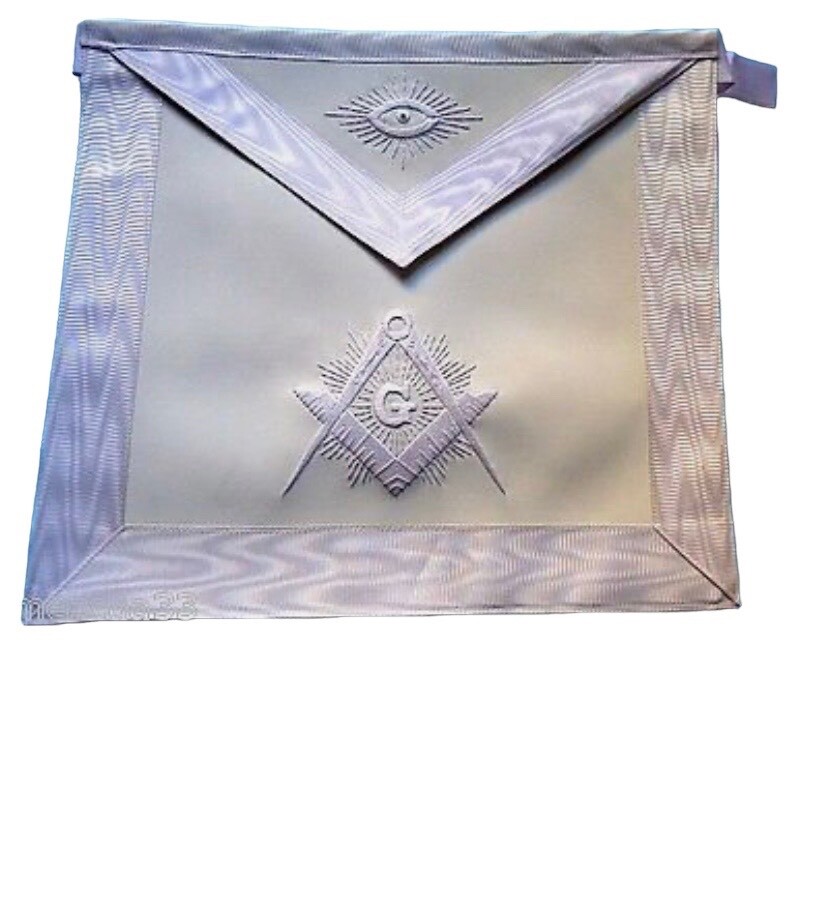 The Lux Elegant White Master Mason Apron White Threads The Lux Elegant White Master Mason Apron White Threads