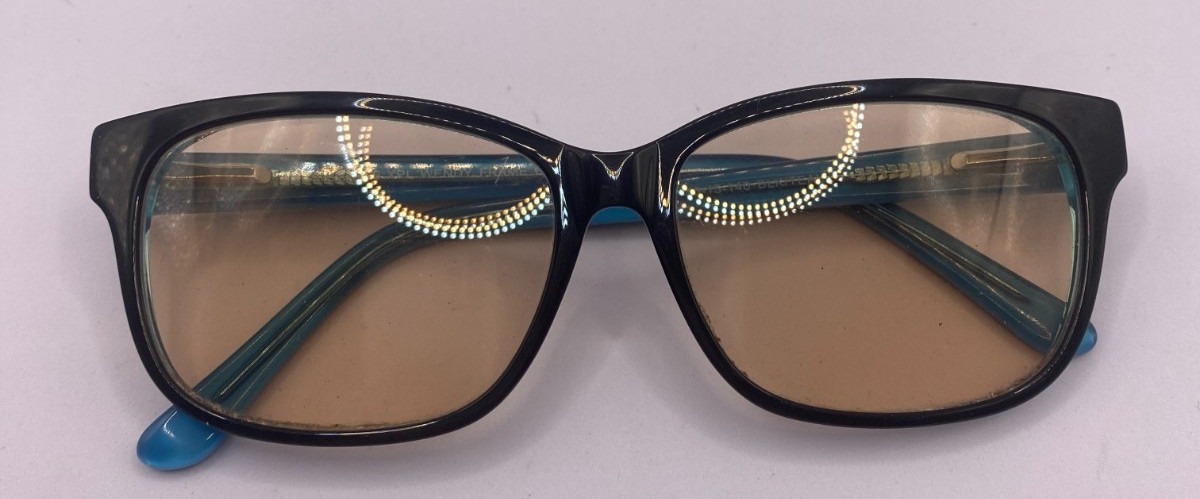 SUCCESS WENDY FRAMES ONLY EYEGLASSES BLACK TEAL 55-15-140 SUCCESS WENDY FRAMES ONLY EYEGLASSES BLACK TEAL 55-15-140