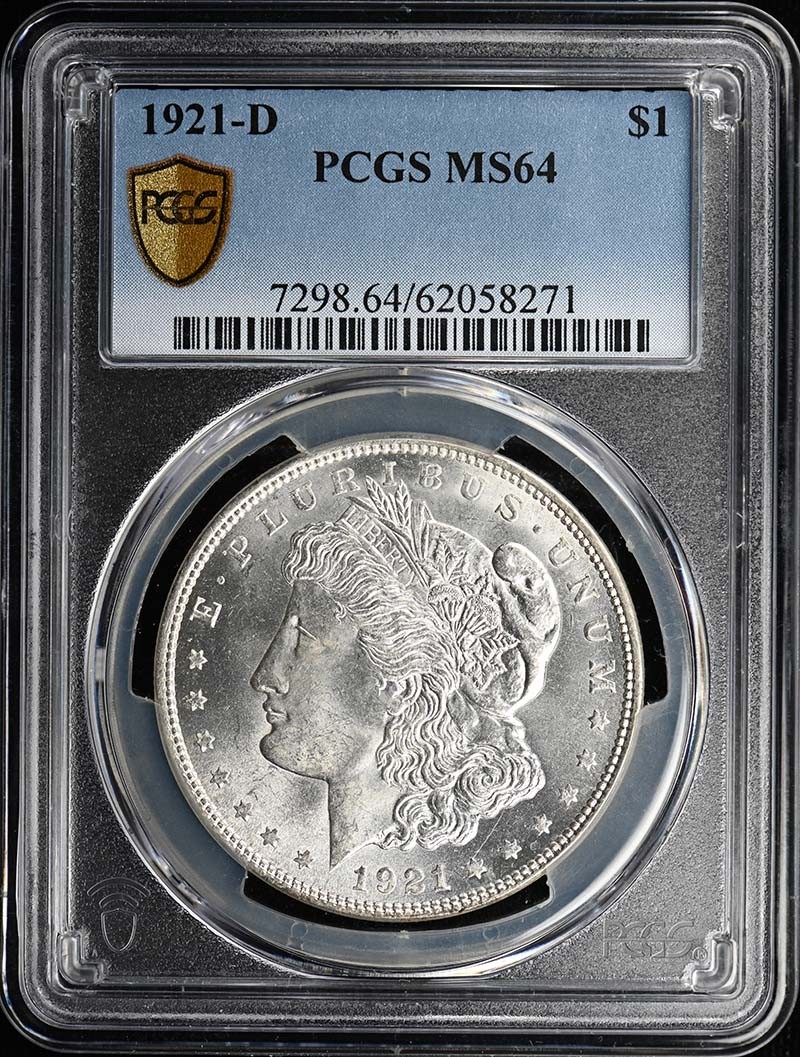 1921-D $1 Morgan Dollar PCGS MS64