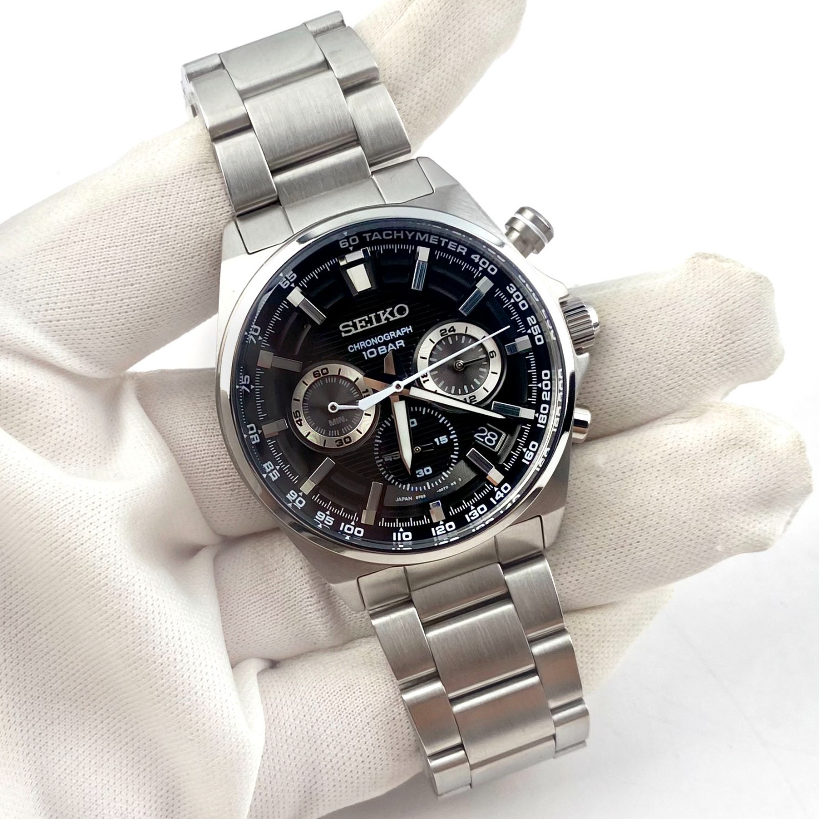 Seiko Essentials SSB397 Black Dial Quartz Men's Watch Chronograph Watch Seiko Essentials SSB397 Black Dial Quartz Men's Watch Chronograph Watch