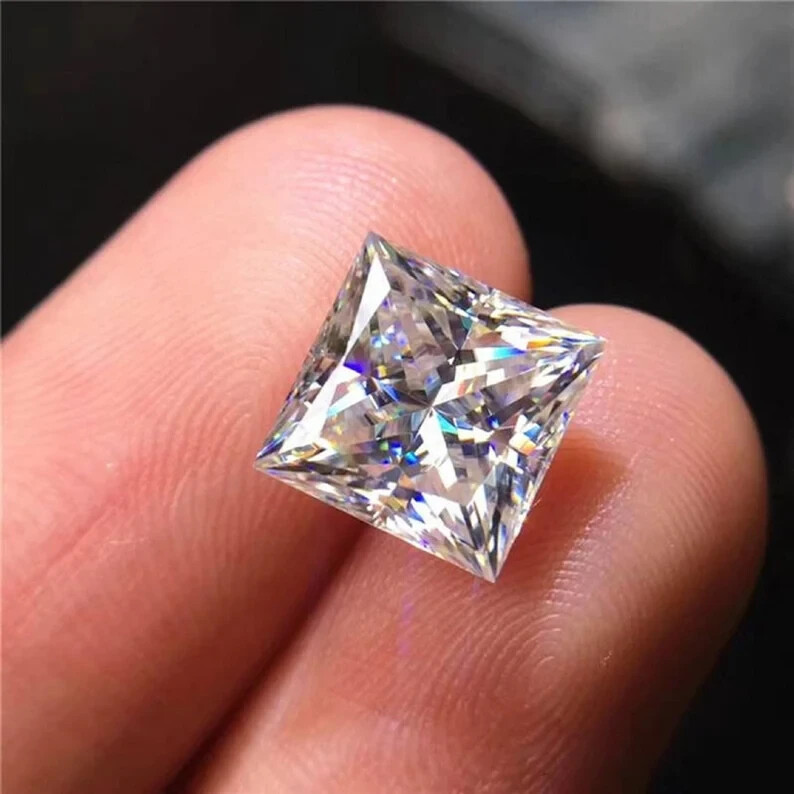 1.15 CT Natural White Diamond square Cut VVS1 D Grade IDGL Certified Q1