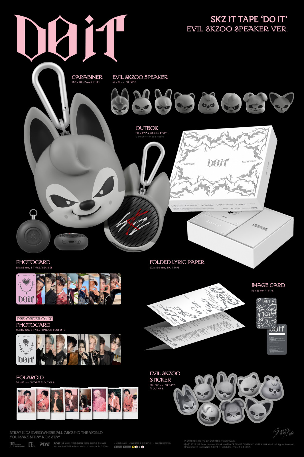 [In Hand] Stray Kids SKZ IT TAPE DO IT EVIL SKZOO Speaker Ver. K-POP + Gif